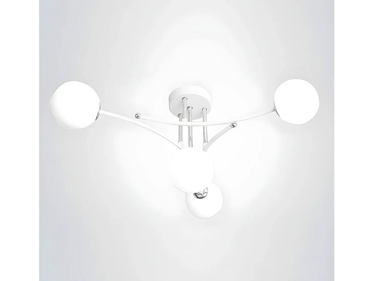 Lampara La Habana 4xg9 Blanco/cromo 59x59x25 Cm