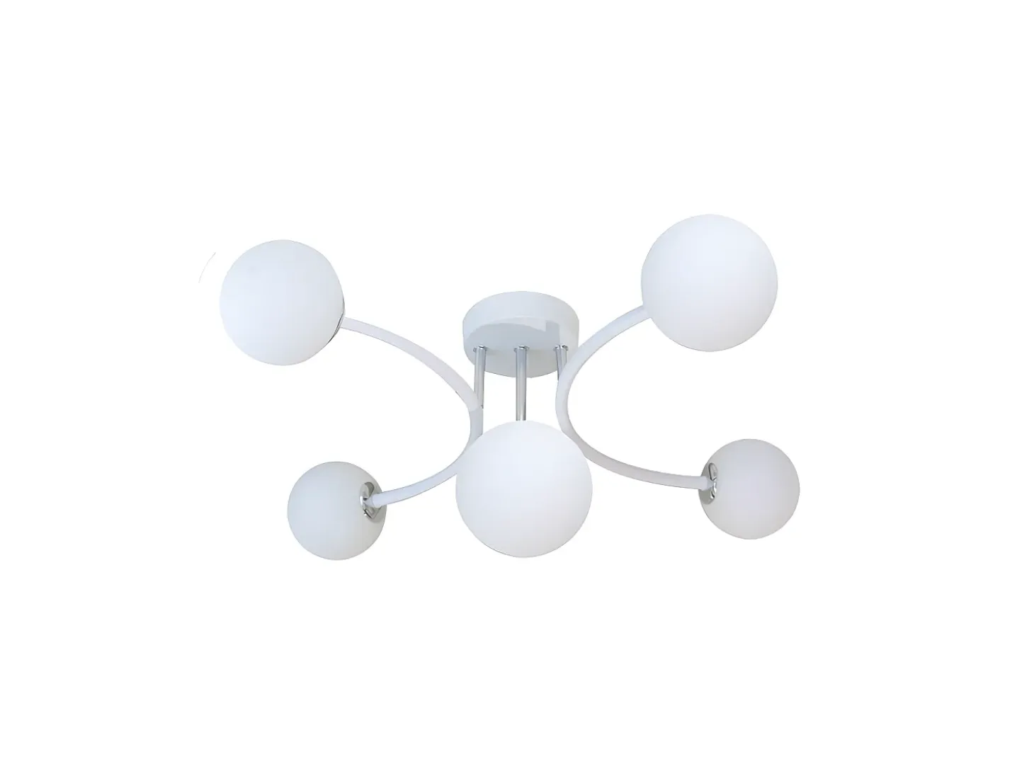 Lampara La Habana 5xg9 Blanco/cromo 48x46x22 Cm