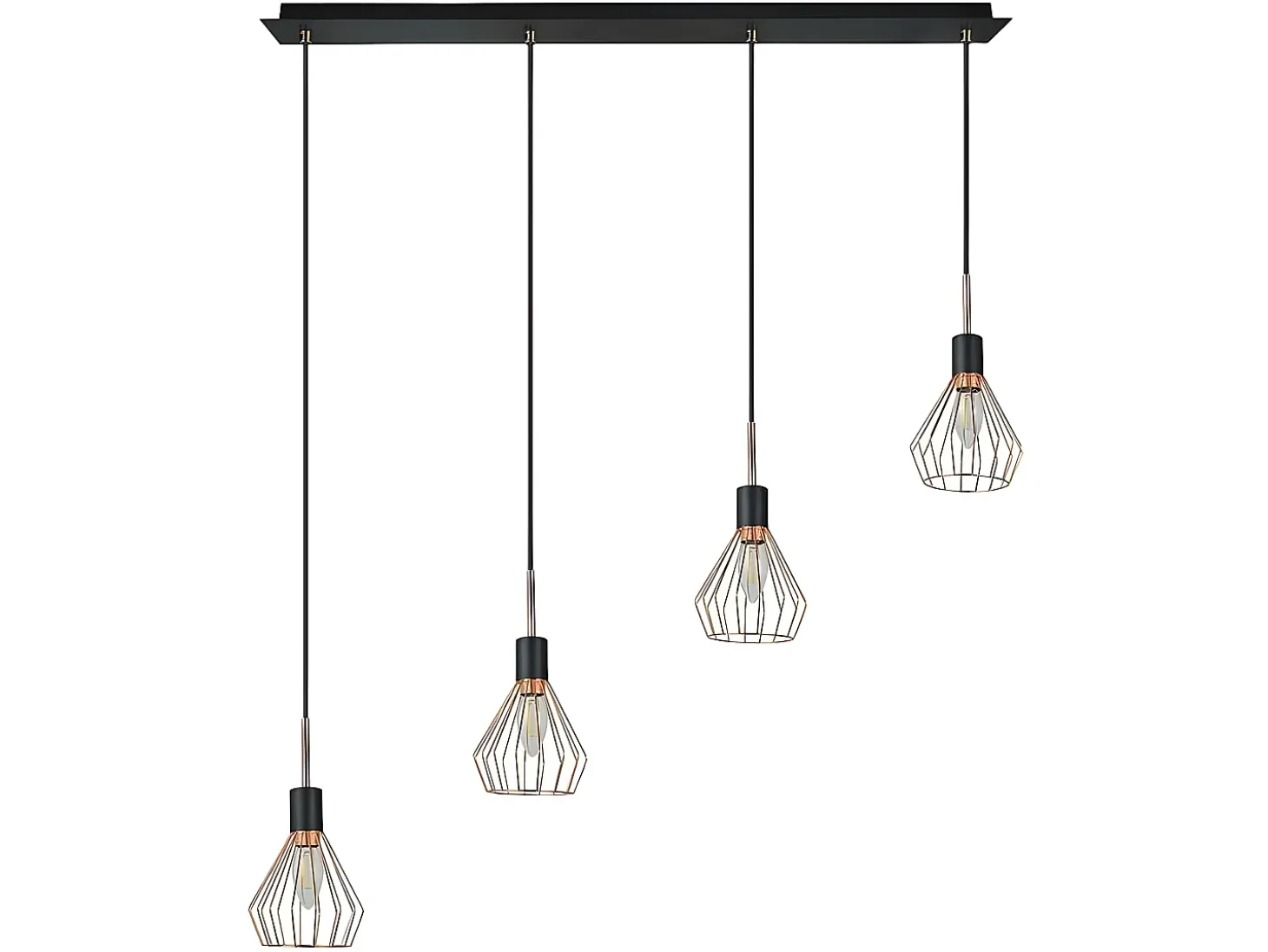 Lampara Lineal 4 Luces San Petesburgo Cobre