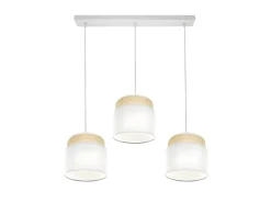 Lampara Lineal Blanco/natural Mmodelo Kandy 3 Luces Regulable
