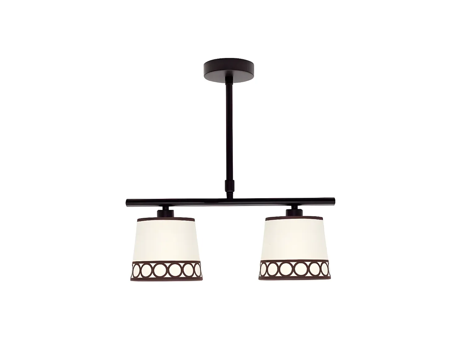 Lampara Modelo Dalia De 2xe14 Beige / Marron De