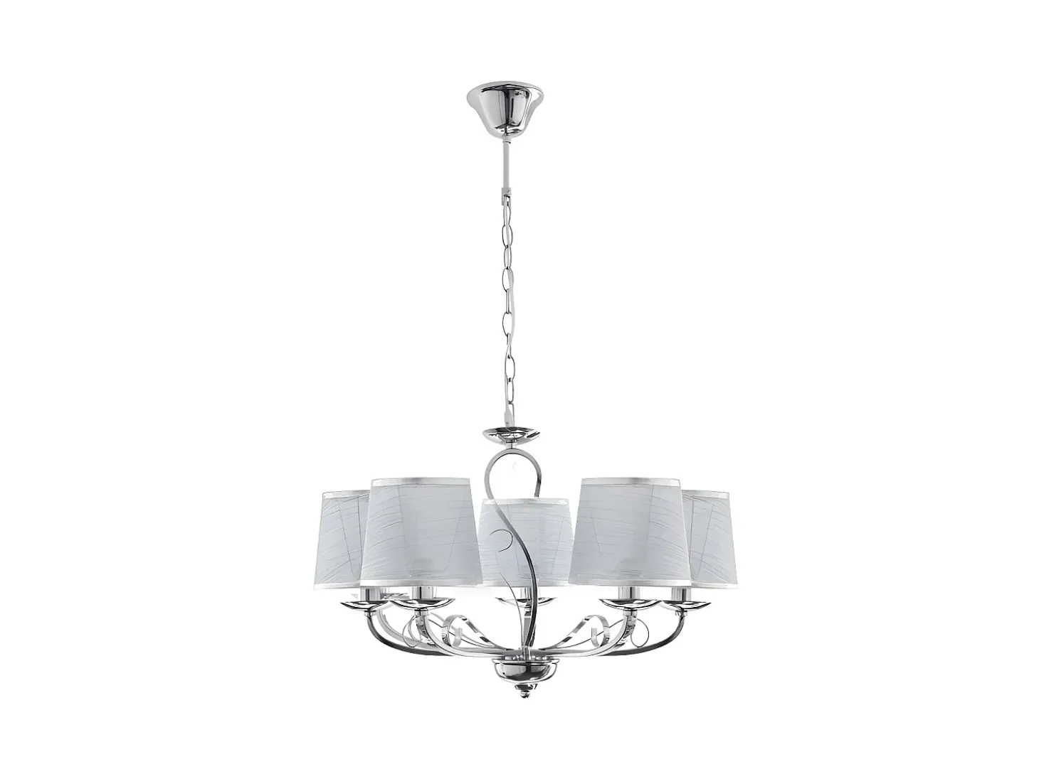 Lampara Modelo Sumba 5xe14 Acabado Cromo Regx53x53 De