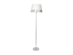 Lampara Pie Salon Dalia 1xe27 Blanco/plata De .