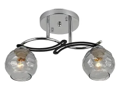 Lampara Plafon De 2 Luces Modelo Etna Cromo