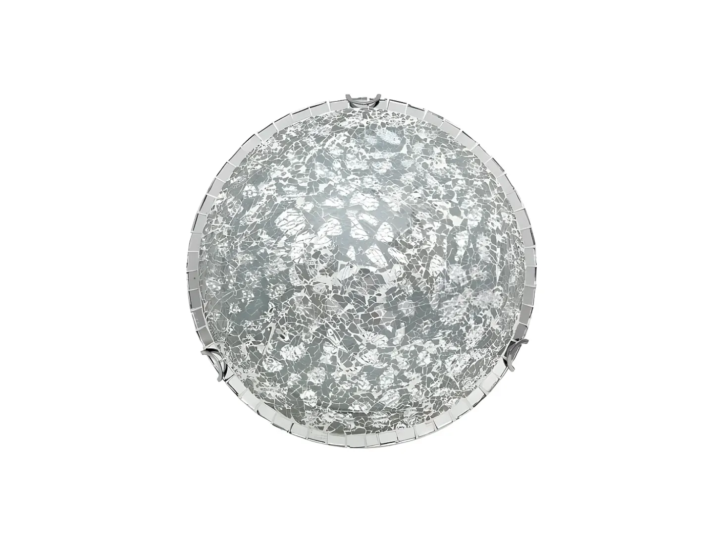 Lampara Plafon De 2 Luces Modelo Tenor Color Cromo Mosaico