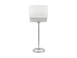 Lampara Sobremesa Kenya 1xe14 Blanco/gris 18d .