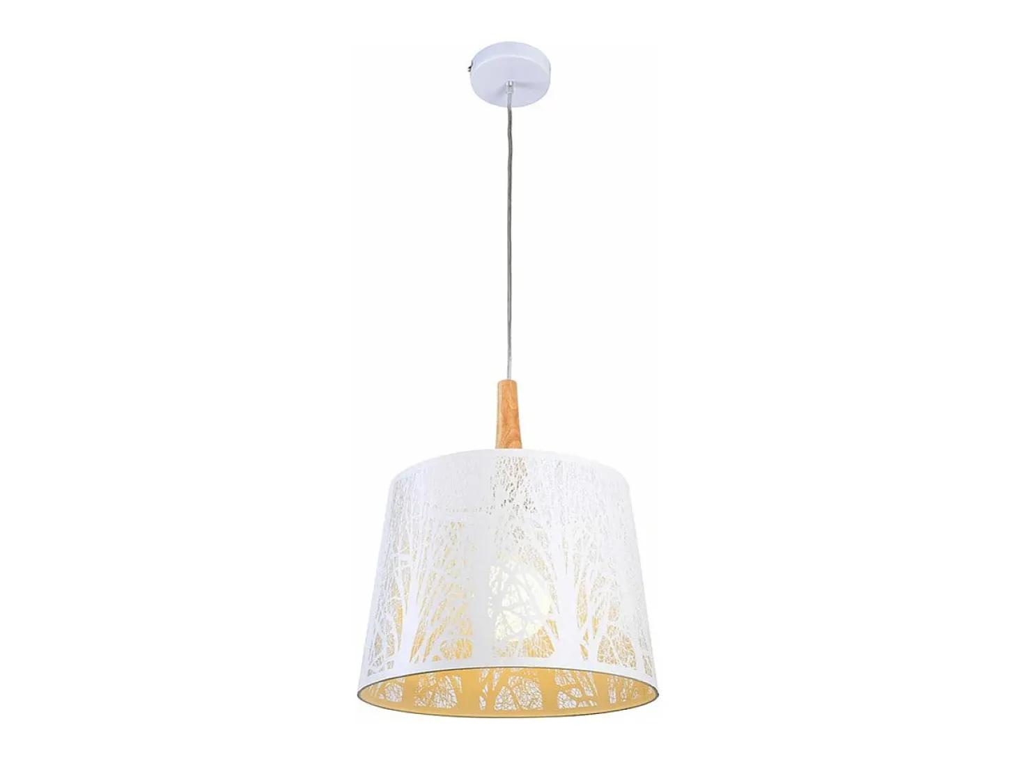 Lantern Lámpara Colgante Techo Dome Blanco, 1 Luz, E27