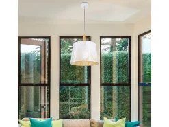Lantern Lámpara Colgante Techo Dome Blanco, 1 Luz, E27