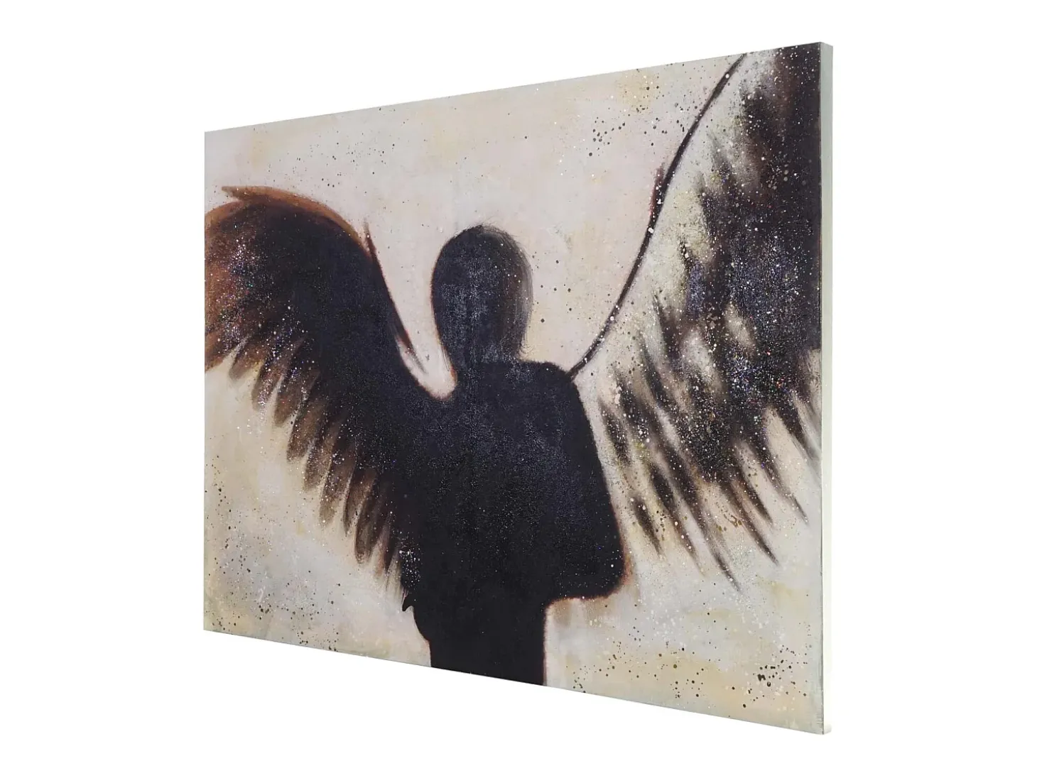 Óleo ángel pintado a mano