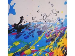 Óleo Wave pintado a mano