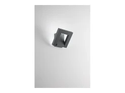 Leva - Aplique LED de pared de 12 W, temperatura de color de 3000 K a 4000 K, ángulo ajustable de 340°, 960 lm, IP54, antracita mate - Perenz