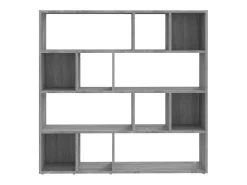 Librería/separador de ambientes Sonoma gris 105x24x102 cm