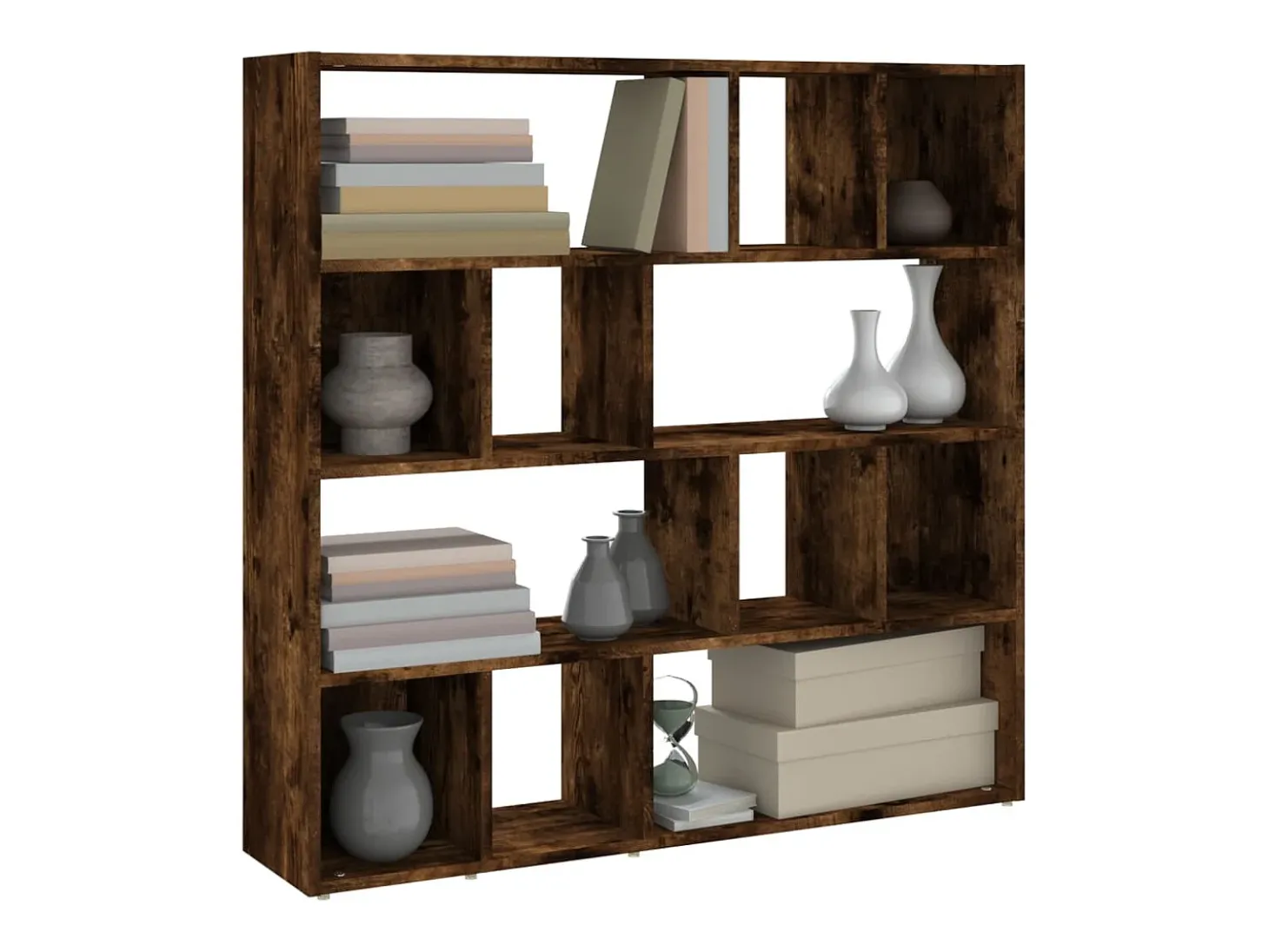 Librería/Separador de ambientes Roble Ahumado 105x24x102 cm