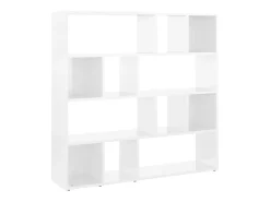 Librería/Separador de ambientes Blanco Brillo 105x24x102 cm