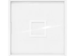Libro de visitas con marco de madera blanco cuadrado - 30x30 cm