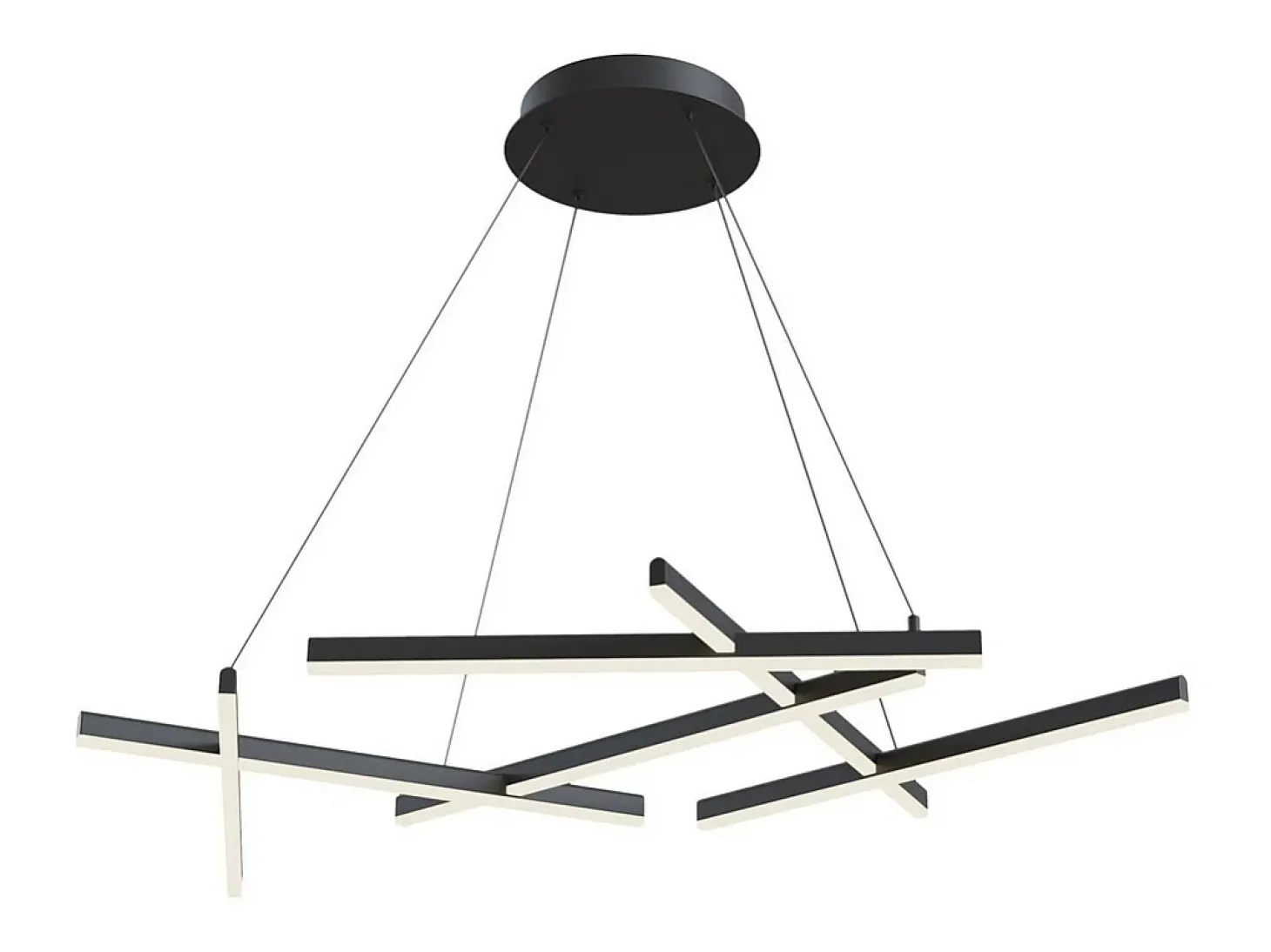 Line Lámpara colgante de techo LED integrada negra