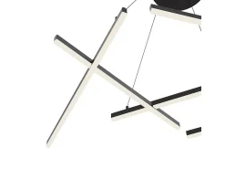 Line Lámpara colgante de techo LED integrada negra
