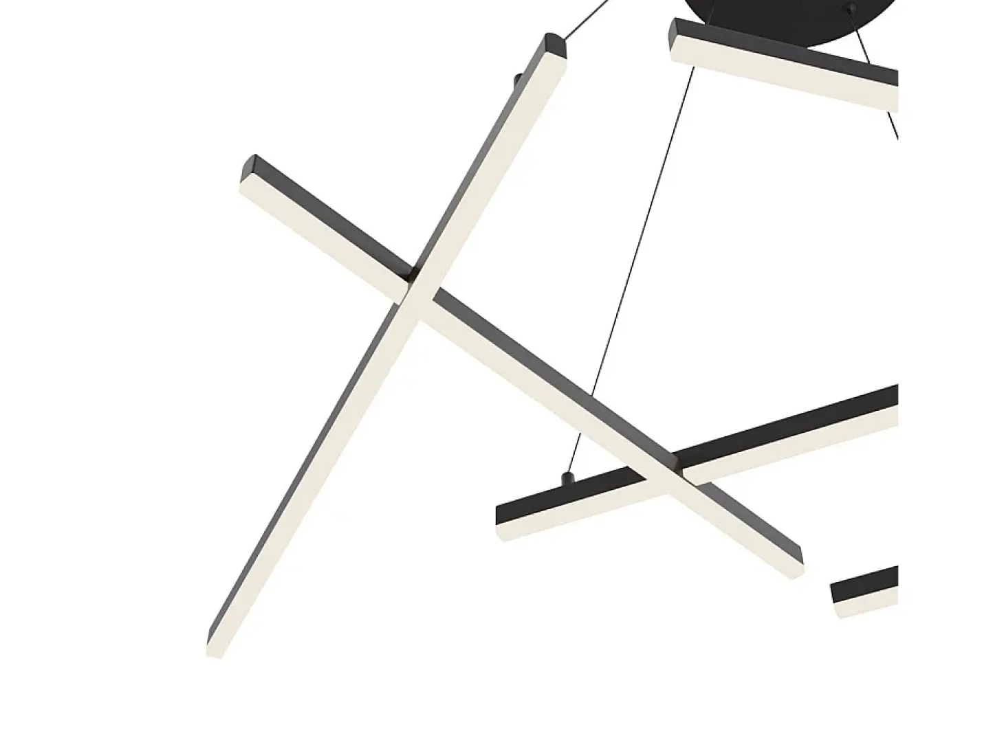 Line Lámpara colgante de techo LED integrada negra
