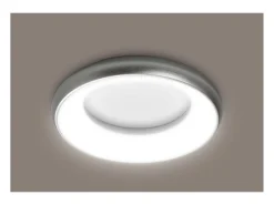Lámapra de techo FRED estilo moderno - D. 29,8 cm - circular - LED SMD 25W - 1850 Y 3K - 120º Y 125º - IP40 - aluminio y policarbonato opal - gris