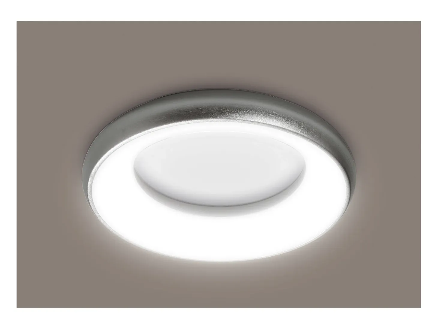 Lámapra de techo FRED estilo moderno - D. 40 cm - circular - LED SMD 35W - 2940Y 3K - 120º Y 125º - IP40 - aluminio y policarbonato opal - negro