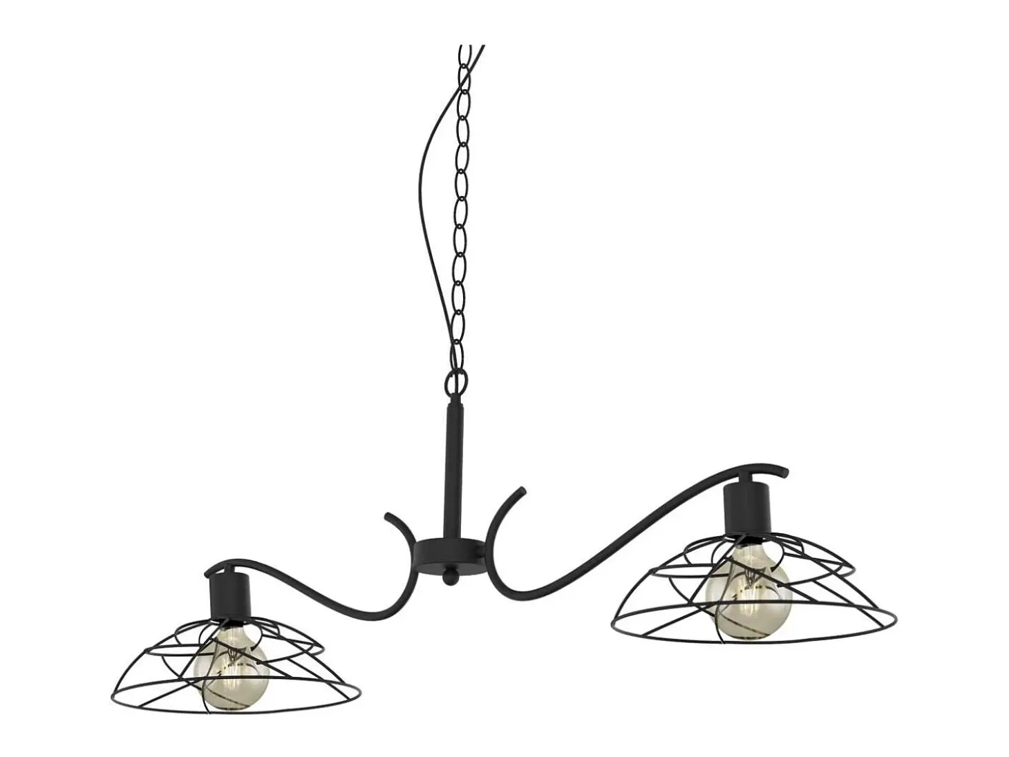 Lámpara 2 luces modelo Farrel acabado negro 40 cm(alto) 103 cm(ancho) 30 cm (fondo)