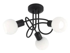 Lámpara a techo 3 luces Vera negro mate, 24cm(alto) 30cm(ancho) 30cm(largo)