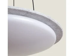 Lámpara Colgante acústica LED 24W Fieltro CCT Seleccionable Lezhan Gris