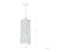 Lámpara Colgante Algodón Macramé Nanti Blanco Roto