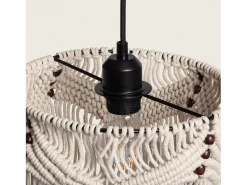 Lámpara Colgante Algodón Macramé Nanti Blanco Roto