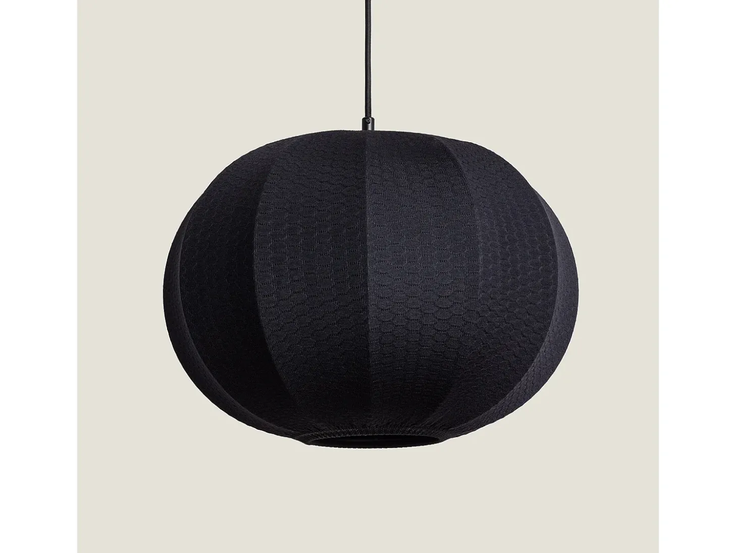 Lámpara Colgante Algodón Taupiri Negro