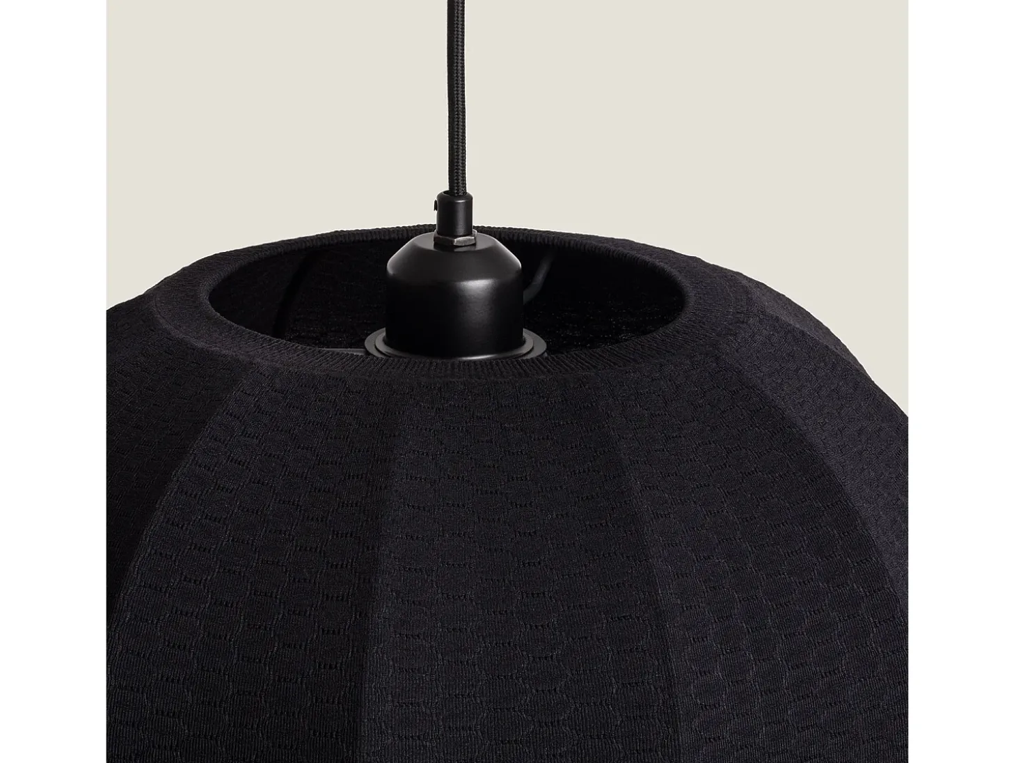 Lámpara Colgante Algodón Taupiri Negro