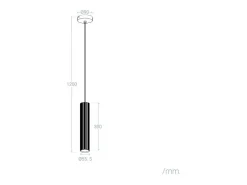 Lámpara Colgante Aluminio Aritz 1 Foco Negro