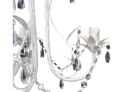 Lámpara colgante araña de cristal elegante blanca ES177787