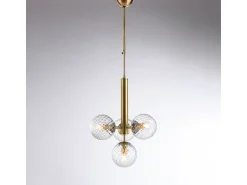 Lámpara colgante Armonia de hierro bronceado cepillado, 4 luces, 110 Ø32, BL285-4-BRZ