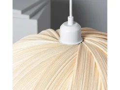 Lámpara Colgante Bambú Korowai Textil Blanco