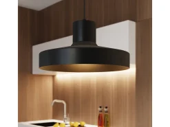Lámpara Colgante Bilo Moderno De Acero - 1 Fuentes Luminosas - L.35 X A.120 Cm - Negro