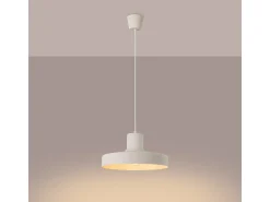 Lámpara Colgante Bilo Moderno De Acero - 1 Fuentes Luminosas - L.35 X A.120 Cm - Beige