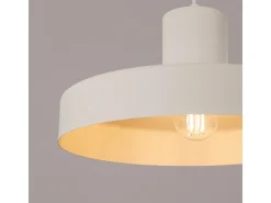 Lámpara Colgante Bilo Moderno De Acero - 1 Fuentes Luminosas - L.35 X A.120 Cm - Beige