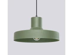 Lámpara Colgante Bilo Moderno De Acero - 1 Fuentes Luminosas - L.35 X A.120 Cm - Verde Oliva