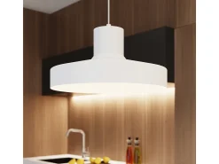 Lámpara Colgante Bilo Moderno De Acero - 1 Fuentes Luminosas - L.35 X A.120 Cm - Blanco