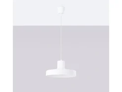 Lámpara Colgante Bilo Moderno De Acero - 1 Fuentes Luminosas - L.35 X A.120 Cm - Blanco
