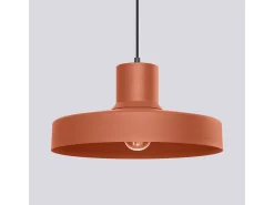 Lámpara Colgante Bilo Moderno De Acero - 1 Fuentes Luminosas - L.35 X A.120 Cm - Ocre Rojo
