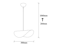 Lámpara colgante blanca y dorada de metal SALOME - Diseño aéreo para un ambiente acogedor y sofisticado