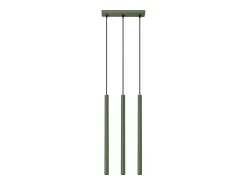 Lámpara colgante Brill moderno de acero - 3 fuentes luminosas 4000K - L.30 x A.94 cm - verde oliva