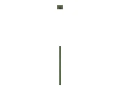 Lámpara colgante Brill moderno de acero - 1 fuentes luminosas 3000K - L.8 x A.114 cm - verde oliva