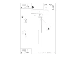 Lámpara colgante Brill moderno de acero - 2 fuentes luminosas 3000K - L.15 x A.104 cm - verde oliva