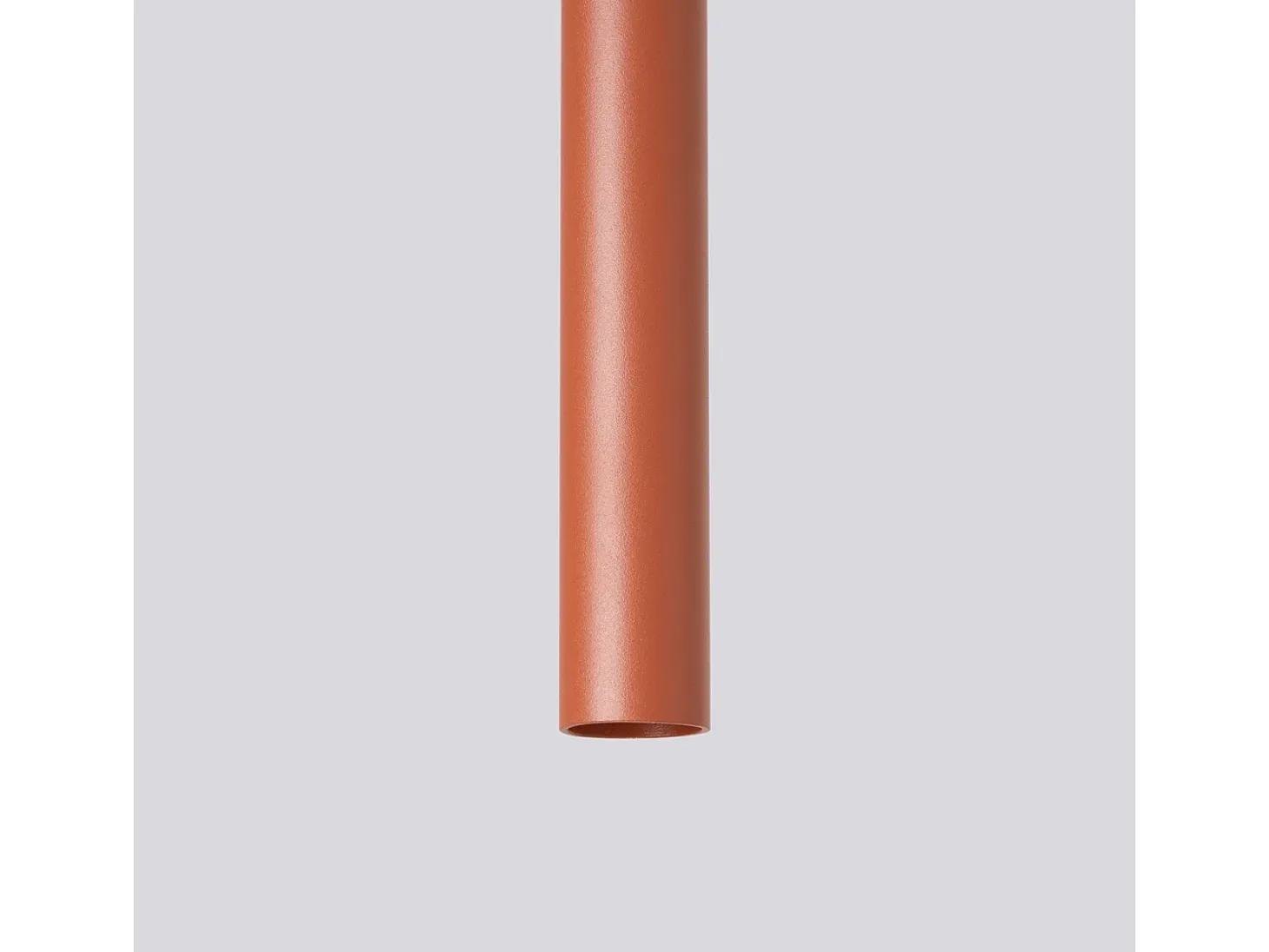 Lámpara colgante Brill moderno de acero - 3 fuentes luminosas 3000K - L.19,5 x A.104 cm - ocre rojo