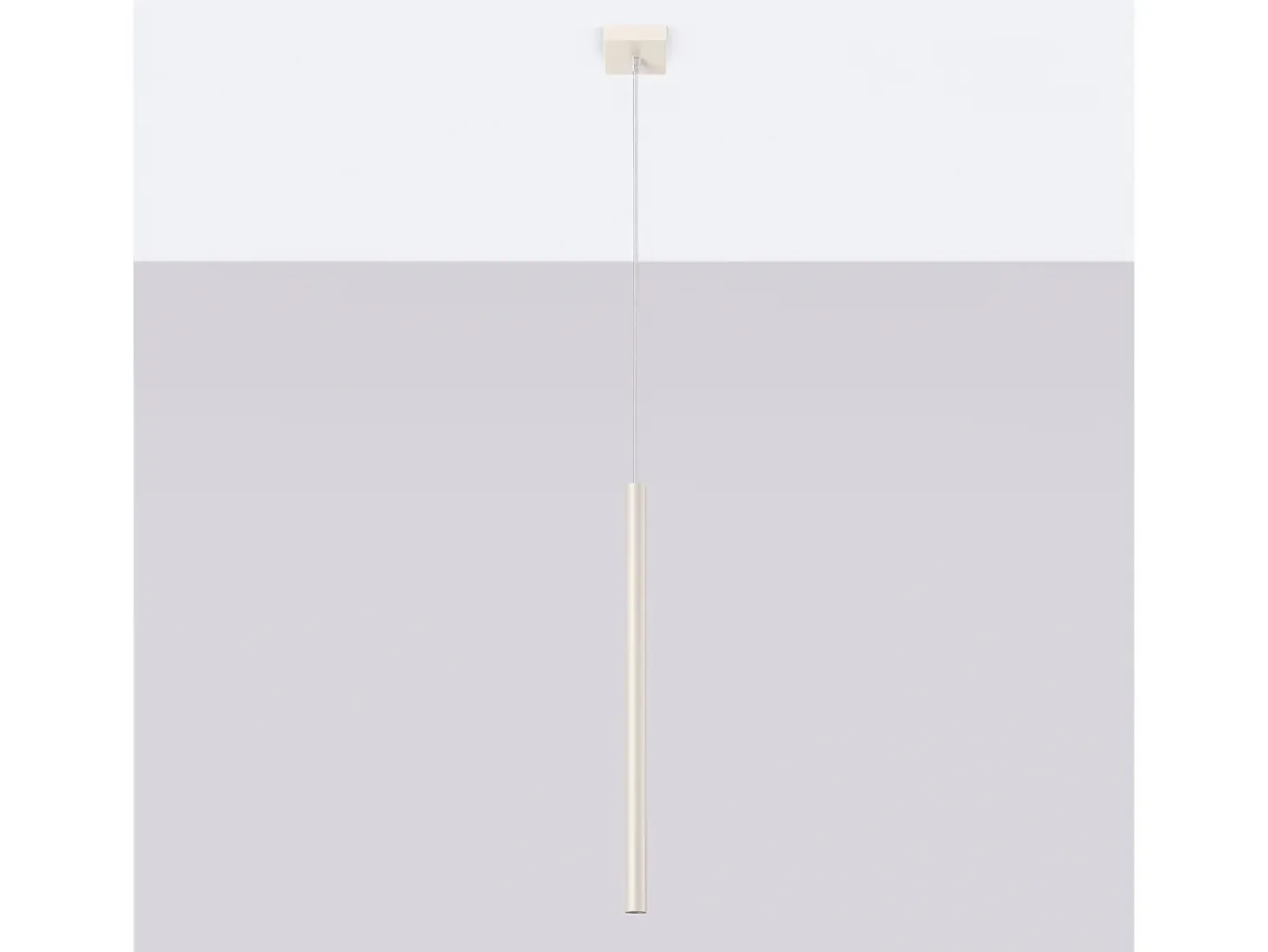 Lámpara colgante Brill moderno de acero - 1 fuentes luminosas 3000K - L.8 x A.114 cm - beige