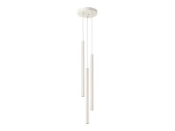 Lámpara colgante Brill moderno de acero - 3 fuentes luminosas 4000K - L.19,5 x A.104 cm - beige