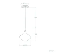 Lámpara Colgante Cristal Blas Ámbar